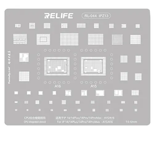Replacement for RELIFE RL-044 IPZ13 A15 A16 CPU UNIVERSAL STENCIL - Quality Phone Parts in Sri Lanka